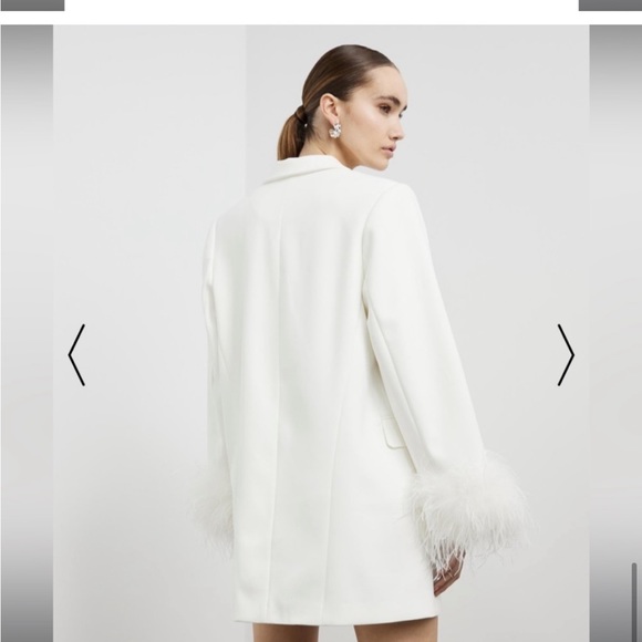 Designer Lincoln mini dress by Rachel Gilbert White Medium - Picture 3 of 9